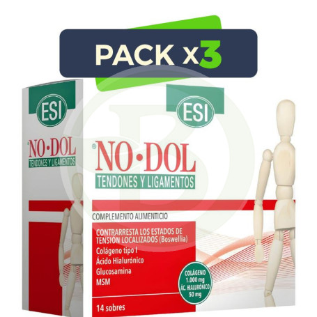 Pack 3x Nodol Tendones y Ligamentos 14 Sobres Esi