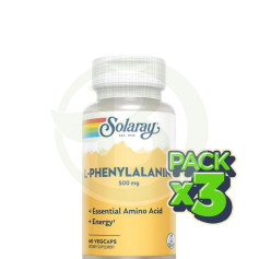 Pack 3x L-Phenylalanine 500Mg. 60 Capsule Solaray