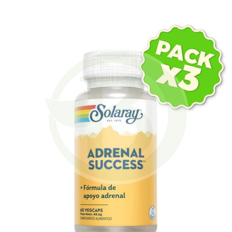 Pack 3x Adrenal Success Solaray 60 cápsulas