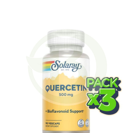 Pack 3x Quercetín Non Citrus 90 Cápsulas Solaray