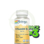 Pack 3x Vitamina D3 400UI 120 Perlas Solaray