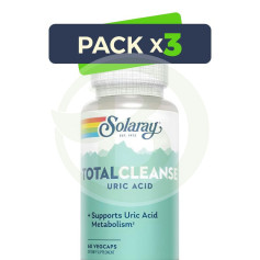 Pack 3x Total Cleanse Uric Acid 60 Capsule Solaray