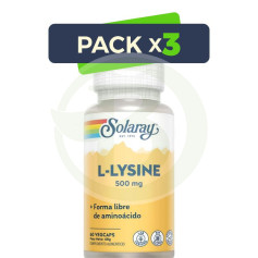 Pack 3x L-Lysine 500Mg. 60 Capsule Solaray