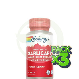 Pack 3x Garlicare 10.000Mcg. 60 Comprimidos Solaray