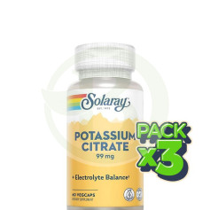 Pack 3x Potassio Citrato 99Mg. 60 Capsule Solaray
