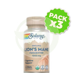 Pack 3x Criniera di Leone 1000Mg 60 Capsule Solaray