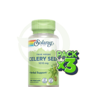 Pack 3x Celery Seed (Apio) 100 Cápsulas Solaray