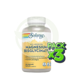 Pack 3x Magnesio Bisglycinate 120 Capsule Solaray