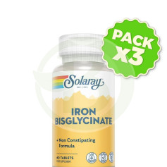 Pack 3x Iron Bisglycinate 60 Compresse Solaray