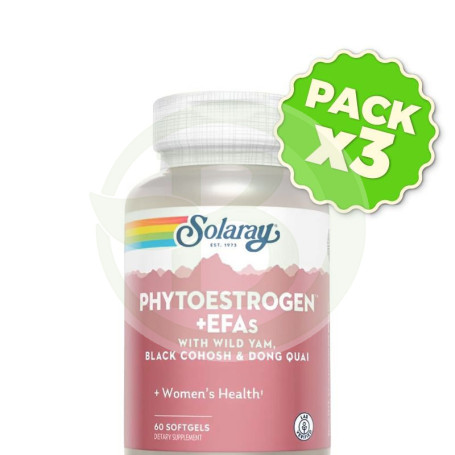 Pack 3x Plus Phytoestrogen 60 Cápsulas Solaray