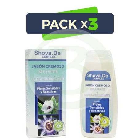 Pack 3x Jabón Cremoso Relajante 250Ml. Shova De