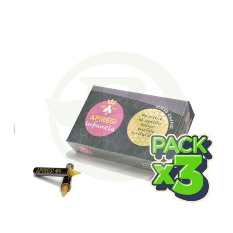 Pack 3x Apiregi Infancia 20 Ampollas Apiregi