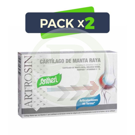Pack 2x Artrosin Cartílago Manta Raya 60 Cápsulas Santiveri