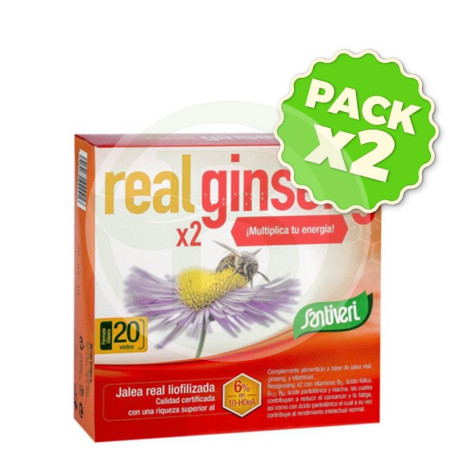 Pack 2x Realginseng X2 20 Viales Santiveri