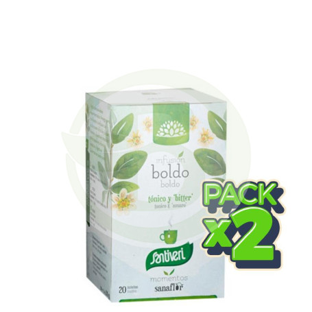 Pack 2x Sanaflor Boldo 20 Filtros Santiveri