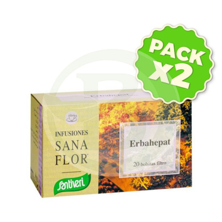 Pack 2x Sanaflor Erbahepat 20 Filtros Santiveri