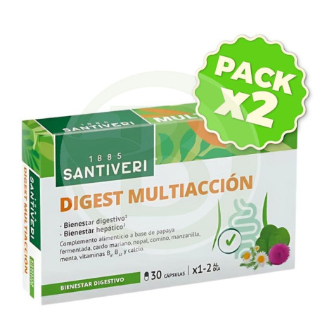 Pack 2x Digest Multiaccion 30 Cápsulas Santiveri