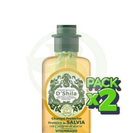 Pack 2x Champú Proteico De Salvia 300Ml. Shila