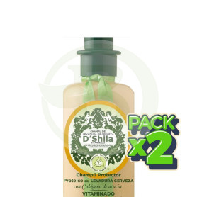 Pack 2x Champú Proteico De Levadura De Cerveza 300Ml. Shila