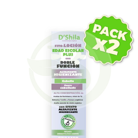 Pack 2x Fito-Loción Doble Función Edad Escolar 125Ml. Shila