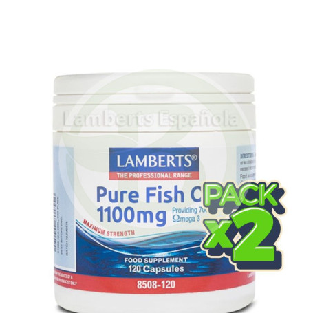 Pack 2x ACEITE PESCADO 1100Mg. 120 CÁPSULAS LAMB