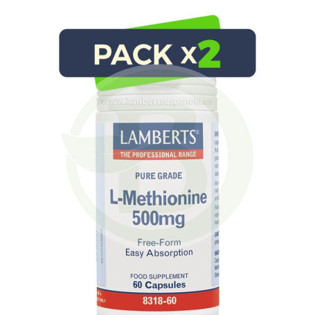 Pack 2x L-Metionina 500Mg. Lamberts