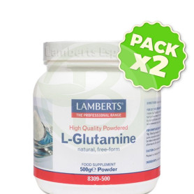 Pack 2x L-GLUTAMINA 500Gr. LAMBERTS