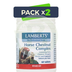Pack 2x COMPLEJO CASTAÑO DE INDIAS 60 CAP LAMBERTS
