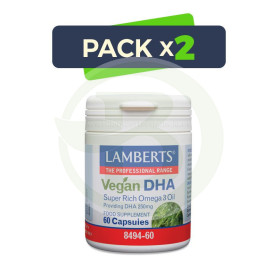 Pack 2x Vegan Dha 250Mg. 60 Capsulas Lamberts