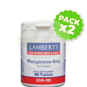 Pack 2x Manganeso 100 Tabletas Lamberts