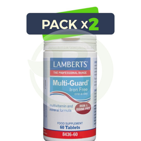Pack 2x Multi-Guard Iron Free 60 Tabletas Lamberts