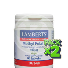 Pack 2x Methyl Folate 400Mcg 60 Compresse Lamberts