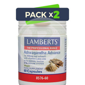 Pack 2x Ashwagandha Advance 60 Capsulas Lamberts