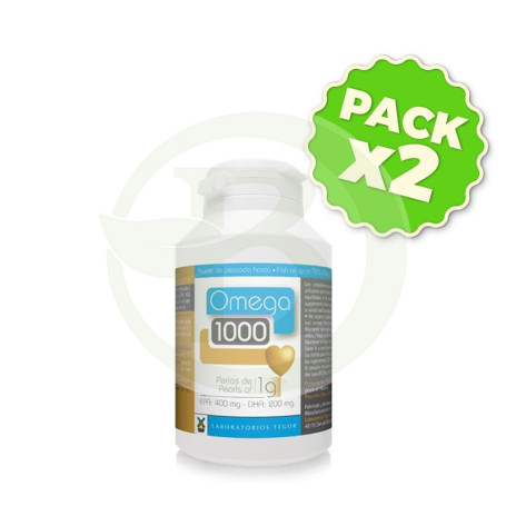 Pack 2x Omega 1.000 120 Perlas Tegor