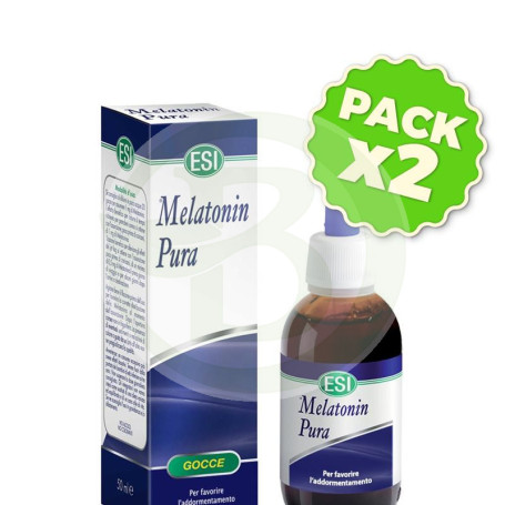 Pack 2x Melatonina Gotas 50Ml. Sin Erbe Notte 1,9Mg. ESI - Trepat Diet
