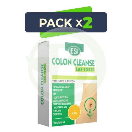 Pack 2x Colon Cleanse Lax Forte 30 Tabletas Esi