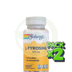 Pack 2x L-Tyrosina 500Mg. 50 Capsule Solaray