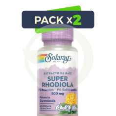 Pack 2x SUPER RHODIOLA 60 CAPSULE VEGETALI SOLARAY