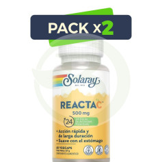 Pack 2x Reacta C TM 500Mg. 60 Capsule Solaray