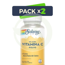 Pack 2x Non Acid Vitamina C 227Gr. Solaray