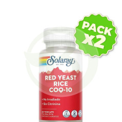 Pack 2x Red Yeast Rice Plus Q10 60 Capsule Solaray