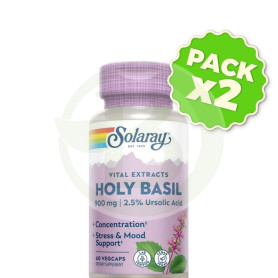 Pack 2x Holly Basil 450Mg. 60 Cápsulas Solaray