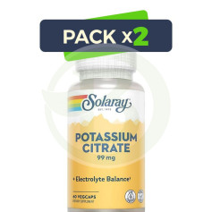 Pack 2x Potassio Citrato 99Mg. 60 Capsule Solaray