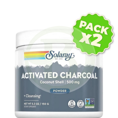 Pack 2x Carbón Activo 75Gr. Solaray