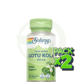 Pack 2x Gotu Kola 100 Capsulas Solaray