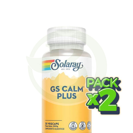 Pack 2x Gs Calm Plus 30 Cápsulas Solaray