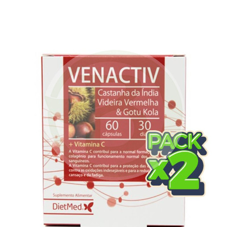 Pack 2x Venactiv Piernas 60 Cápsulas Dietmed