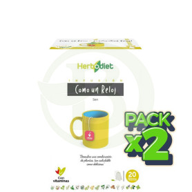 Pack 2x Herbodiet Como Un Reloj 20 Filtros Nova Diet