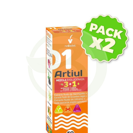 Pack 2x Artiul + Aceite Esencial De Jengibre 50 Ml Nova Diet
