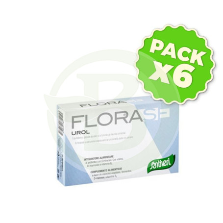 Pack 6x Florase Urol 40 Cápsulas Santiveri